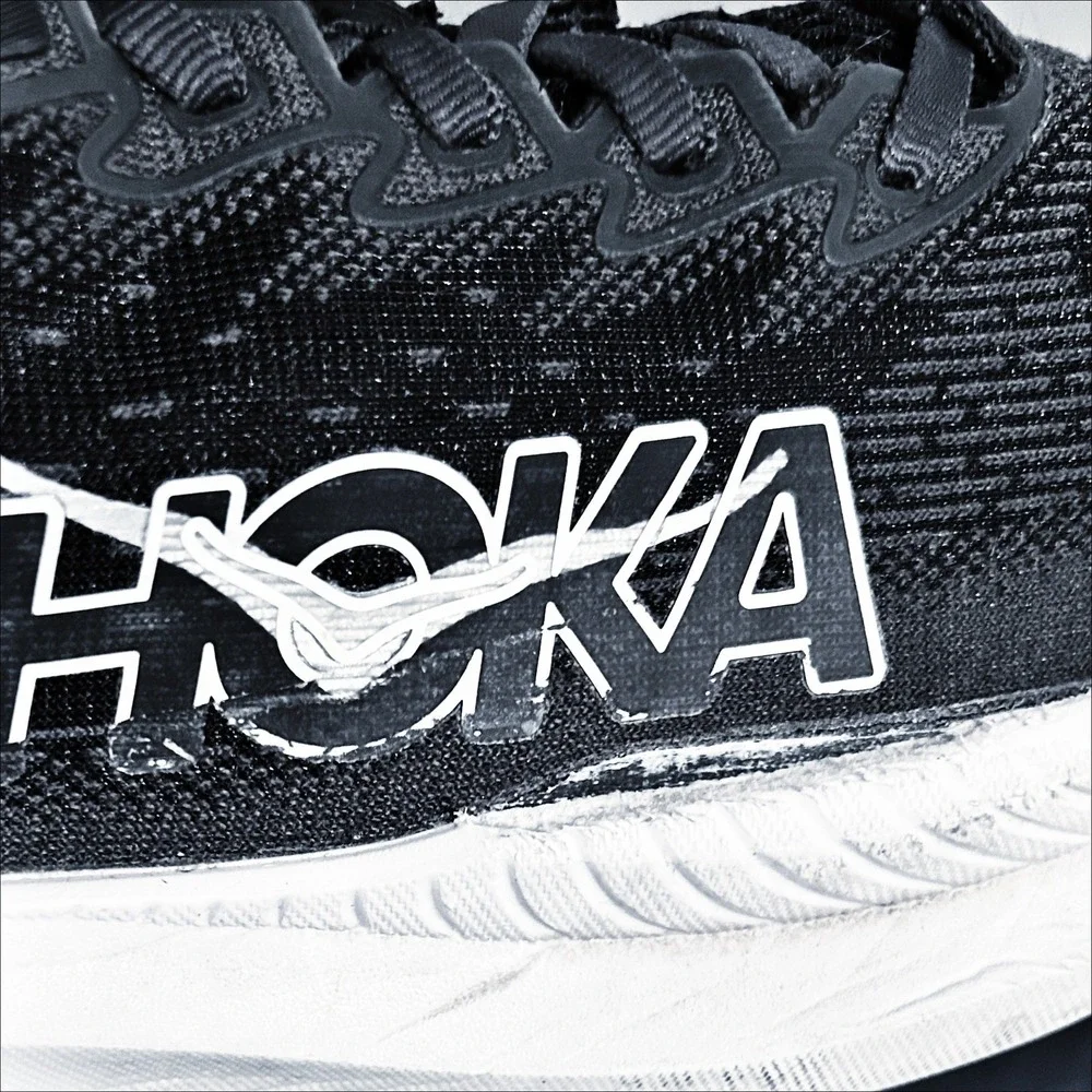Hoka One One Mach 6 Running Shoes Womens 9 Black White Athletic Sneakers 1147810
